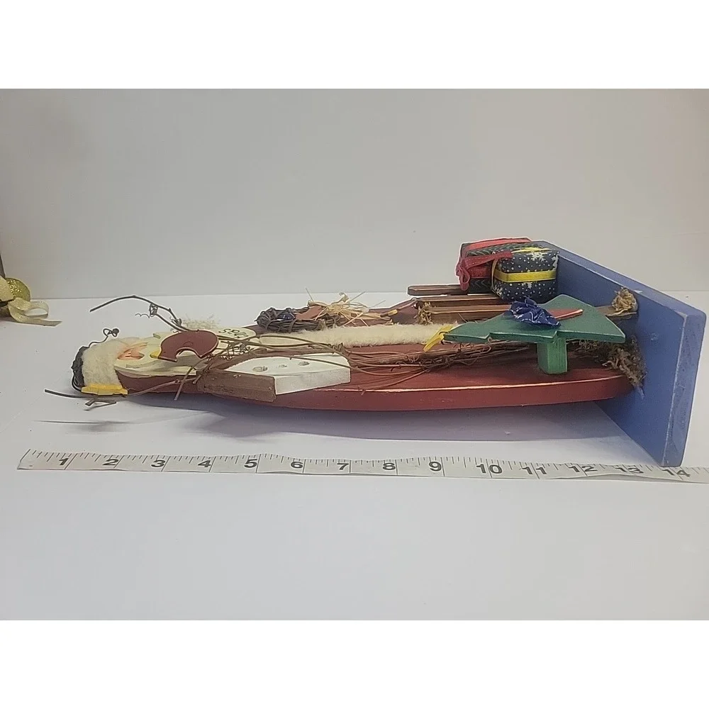 Vintage Wooden‎ Santa Christmas Decor 14
